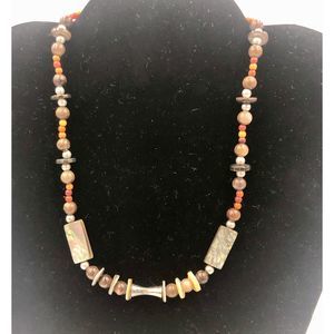 Brown stone multicolored Necklace